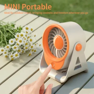 New Portable USB Desk Fan Mini Table Cooling Fan Silent Brushless Motor 4 Speeds for Office Home