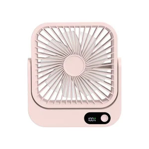 New Portable Wireless USB Battery Powered Air Cooling Fan 9 ABS Blades Mini Desktop 5 Speed LED Display Household Use