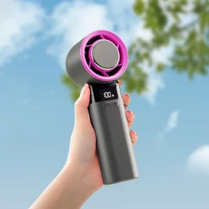New Rechargeable Air Cooling 100 High Hand Held Fans Outdoor 3000mAh Digital Display Usb Portable Foldable Electric Mini Fan