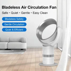 New Smart Bladeless Fan Home Office Portable High Powerful Cooling Fan Remote Control Bladeless Table Fan