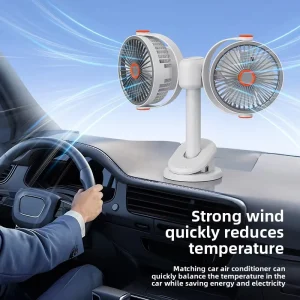 New Smart Dual Head Circulation Fan Brushless Motor Multi angle Adjustment 4 Speed USB Strong Wind Force Timed Setting Fan