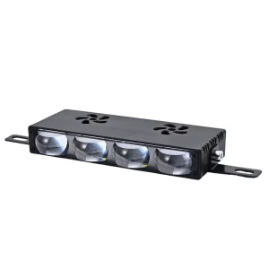 New Super Bright 12V 40W Car Bumper LED Grille Light 4Lens Fog Light Work Lights Fan External Auxiliary Off-road Vehicle Truck
