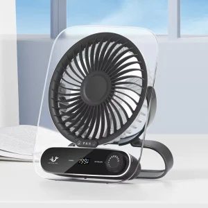 New USB Charging Fan 3000mAh Desktop Table Rechargeable Fan Foldable Handheld Wall Hanging Portable Fan Outdoor Home