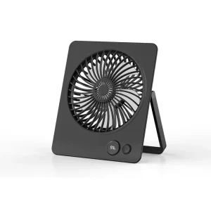 New USB Desk Fan LED Display 2000mAh Rechargeable Battery Powerful Super Thin Small Table Portable Fan Handheld for Outdoor