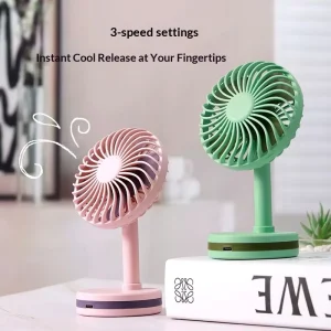New Wearable Desktop Mini Portable Fan with USB Charging Three speed Settings Car Compatibility suitable for Students’ Offices