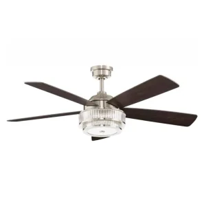 Newest Crystal Indoor Living Room Lighting Iron Ceiling Fans With Led Lights Remote Control