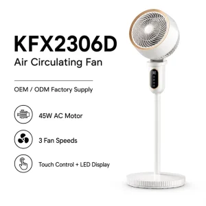 Newest Design Sleek Quiet Tower Pedestal Smart Fan Remote Control Energy Efficient Class A+++ 10 12.9 Blade Diameter for