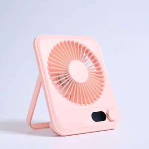 Newest Portable Mini Plastic Table Fan USB Rechargeable 1200mAh English Foldable Handheld Brushless Motor 4 6 Hours 5 Speed