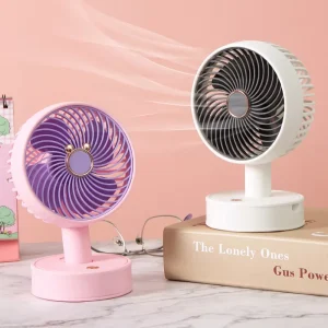 Newest Trend Mini Table Fan USB Rechargeable 5V Portable Two Speed Desktop Fan