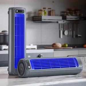 Newest Wall Mounted Bladeless Fan Silent Household Rechargeable Tower Fan Vertical Desktop Air Cooler for Bedroom Living