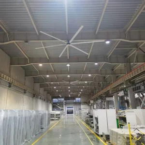 Newly Launched Industrial Giant Ceiling Fan with Intelligent Industrial Door Simple Structure Maintenance Free