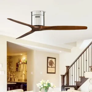 No Light 220V Energy Saving Wood Body Silent 52Inch Ceiling Wooden Fan Indoor Electric Ceiling Fan