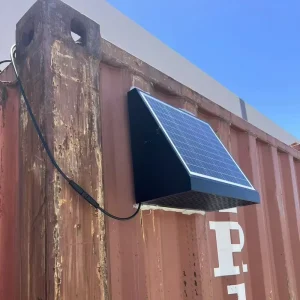 No Wiring 65W Solar Powered Wall Exhaust Fan for Container House Warehouse Remote Site Ventilation Off Grid Cooling System