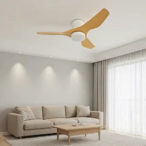 Nordic Modern 42 52 Inch 3 Blade Wood AC BL Home Office Dimmable 6 Speed LED Ceiling Fan Light Remote Control Quiet Operation