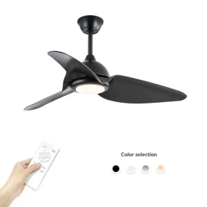 Novel 42 inch Ceiling Fan Smart Remote Control Dimmable 22W LED Motor Noiseless Ceiling Fan With Lights