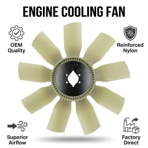 Nylon Truck Fan Blades 4735 41392 01 94HA8600AA 3415038 450464 Radiator Fan Blade for Cummins ISX Engine Freightliner Navistar