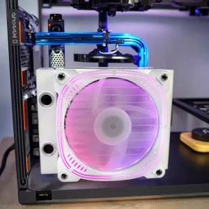OC 120L 120mm Aluminum Radiator ARGB Fan Integral Forming Water Cooling Heat Exchanger G1 4 for SFF Server Medical Laser