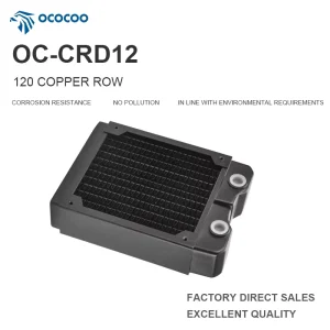OCOCOO 120mm Copper Water Cooling Radiator 45mm Thickness G1 4 High Performance Heat Exchanger for PC Liquid Cooling System