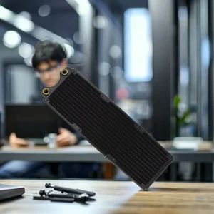 OCOCOO CRS36 27R Copper PC Computer Radiator with 120mm Fan Water Cooling Heat Exchanger for Gaming 360 Computer Case
