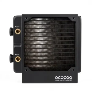 OCOCOO OC-CRS12-27R 120mm Copper Radiator G1/4″ Thread Slim 27mm Water Cooling Heat Exchanger SFF PC Medical Industrial Laser