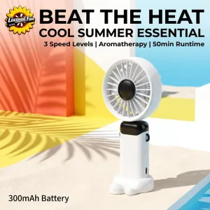 ODM OEM 3 speed USB Rechargeable 300mAh Mini 29dB Low Noise Handheld Camping Outdoor Household Car Portable Foldable Brushed Fan