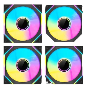 OEM 140mm Argb Computer Parts Fan Quiet Noise White Black Case Fan for Servers Cooling Factory Price
