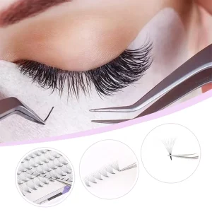 OEM 6D Silk Fan Eyelashes 110 or 240 Cluster 8 15MM Pre Made Fans Eyelash Extension 8D 10D