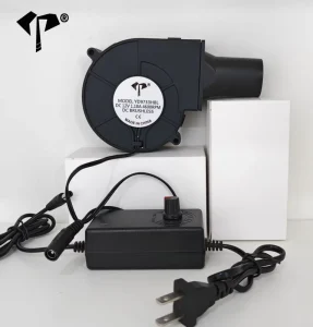 OEM 9733 Blower Fan 12V DC 97mm 1.18A 4600RPM Centrifugal Fan with Air Duct Speed Controller for BBQ Grill Cooling Kit