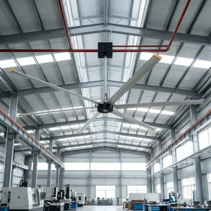 OEM Accepted 5.5m 5-Blade HVLS Fan High Power Permanent Magnet Industrial Fan Remote Control Ball Bearing