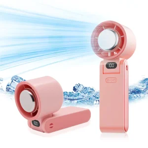 OEM Cooling 3600mAh Foldable Plastic Fan with Micro USB Rechargeable 3 Speed Aroma Function for Travel Outdoor Use