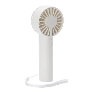 OEM Customizable Logo USB Handheld Fan Portable Plastic Air Cooling Three Speed for Outdoor Use Battery Powered Wearable English