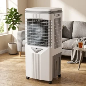 OEM Customized 12 Speed Standing Fan Powerful Wide Angle Airflow Efficient Cooling Solar Powered Saving Air Cooler