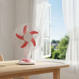 OEM Dc 12v 16 Inch Solar Ac dc Fan Brush Motor Table Fan 3 5 Blade High Quality Table Fan with Timer with Adapter