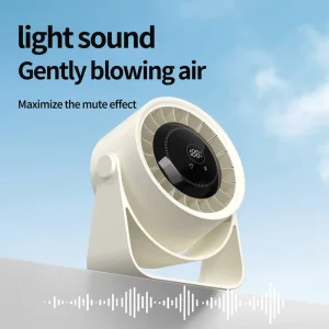 OEM F366A Rechargeable Desktop Fan 4000mAh Digital Display Angle Adjustable Wall Fan Multi use for Home Dorm Outdoor