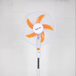 OEM High Performance 16Inch Plastic DC Motor Solar Battery Low Noise Timer Adjustable Height Energy Air Cooling Fan Box