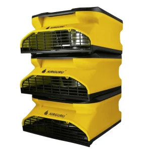 OEM ODM 2 Speeds High Airflow 1100CFM Lightweight Stackable Comapct Commercial Floor Drying Flat Air Mover Fan