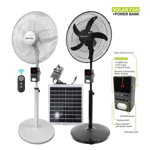 OEM ODM 6 High Speed 15000mah Lithium Battery Operated Remote Control Outdoor Household Solar Stand Fan