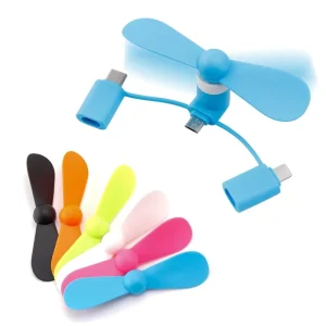 OEM/ODM Custom logo Portable 3 in 1 Mini Usb Fan Cooler Cellphone Fan for IOS Type C Android Micro Cooling Summer USB Fans