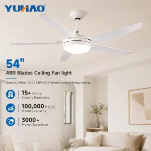 OEM ODM Elegant Decorative 42 54 Inch 5 Blades Copper Home Decoration BLDC LED Ceiling Fan with Remote Control