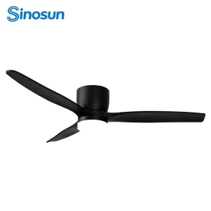 OEM ODM Export Modern Indoor Bedroom 52 Inch 3 Soild Wood Blades Remote Control Smart Led Ceiling Fan with Light