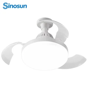 OEM ODM Modern Indoor Living Room 17 Inch 3 Colors Lighting Adjustable Smart Led E27 Socket Ceiling Fan with Light