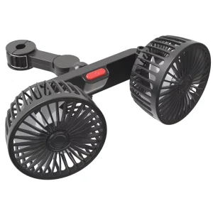 OEM ODM New Design Car Fan Portable Rear Seat 360 Degree Adjustable Summer Fan for Driver Children Ladies