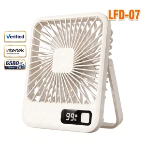 OEM ODM Portable Handheld Mini Fan USB Rechargeable Digital Display Desktop Fan for Office Travel Outdoor