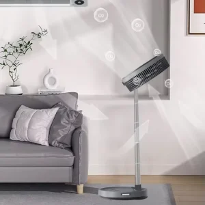 OEM ODM Silent Brushless Dc Motor Floor Vertical Standing Fan for Bedroom Electric Rechargeable Oscillating Pedestal Fan