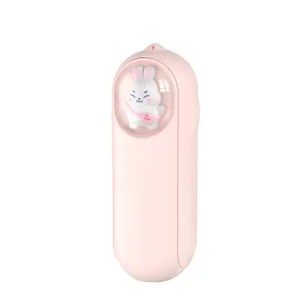OEM Portable USB Charging Handheld Air Cooling Fan Mini Cute Plastic Gift for Girls Three Speeds Convenient for Household Use