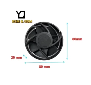 OEM Quiet 12V DC Brushless Axial Fan 80x80x20mm Hydraulic Bearing 8020 Projector Cooling Fan