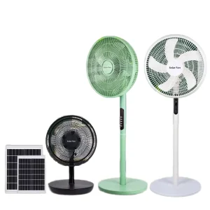 OEM Solar Powered Fan With Rechargeable Battery Strong Airflow 360° Rotation Energy Saving for Home Farm Africa Europe US