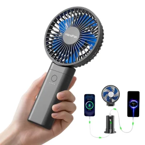 OEM USB Power Source Handheld Air Cooling Fan Rechargeable Mini Tilting Base Fan for Household Car and RV Use