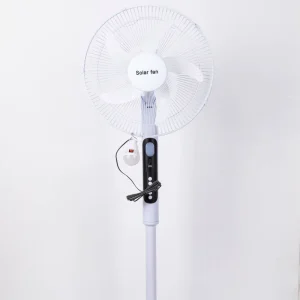 OEM Vertical 18 Inch 5 Blades Rechargeable Solar Fan 3 Speed Low Noise Portable for Home Hotel Outdoor & Car Use