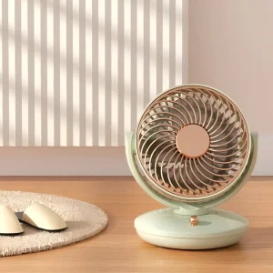Office Home Fan Mini Brushless Motor Four-leaf Three-speed Rechargeable Long-life Portable Desktop USB Fan